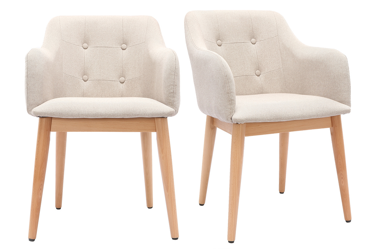 Sessel skandinavisches Design Holz Naturfarben BALTIK