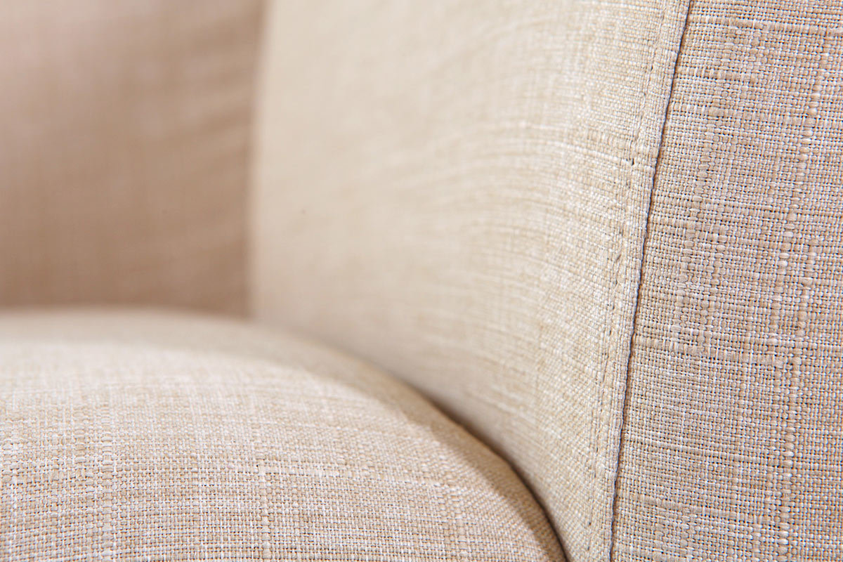 Sessel skandinavisches Design Stoff Naturfarben ARTIK