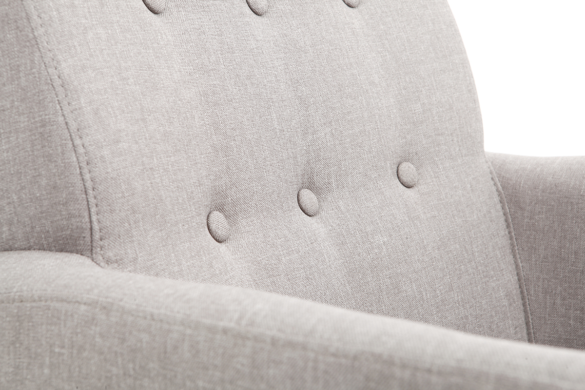 Sessel und Fu�st�tze zeitgen�ssisch Stoff Grau ULYSSE