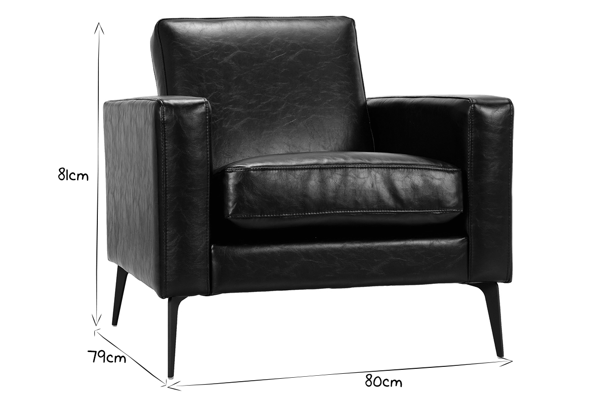 Sessel Vintage Schwarz RICCI
