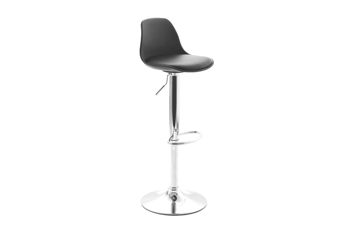 Set aus 2 schwarzen Design-Barhockern STEEVY