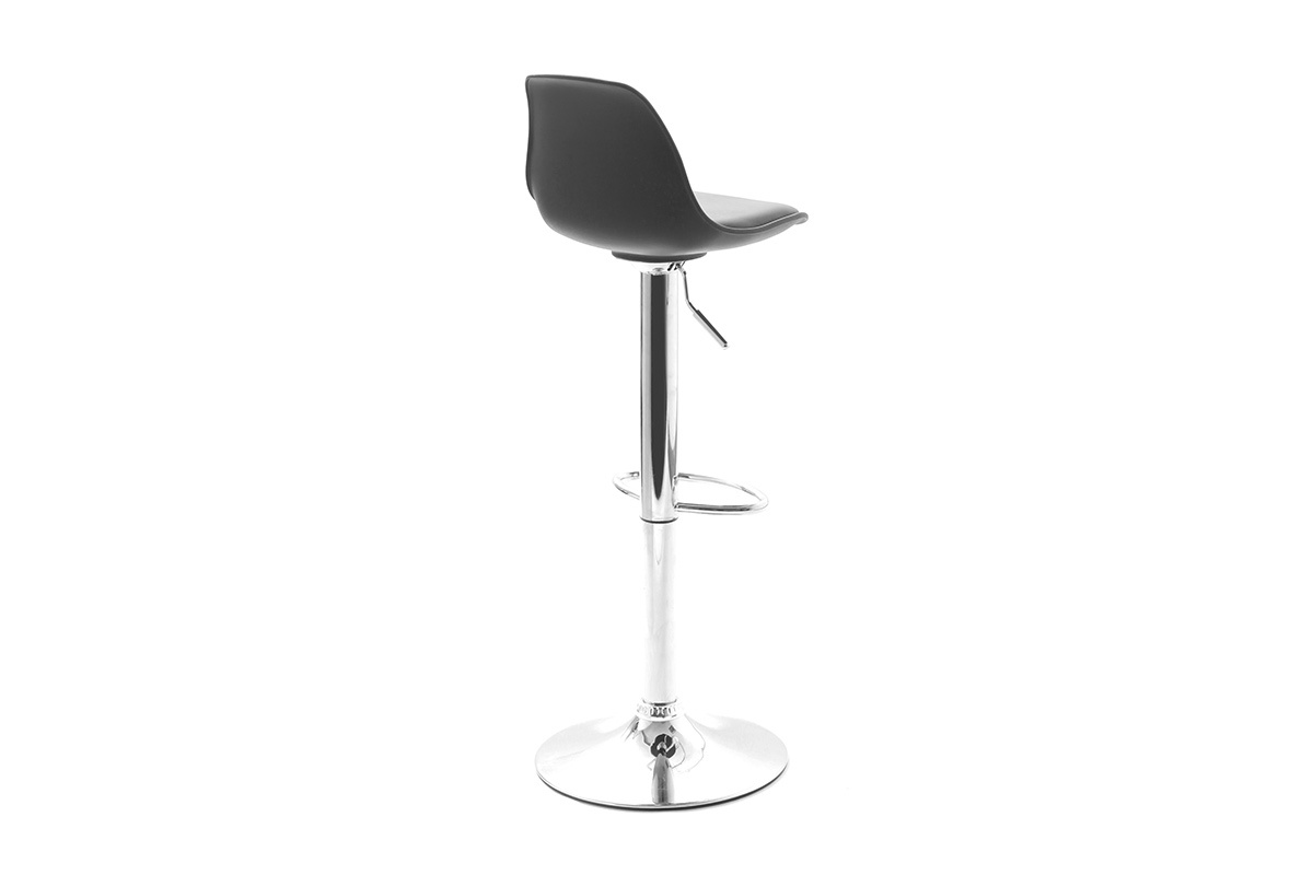 Set aus 2 schwarzen Design-Barhockern STEEVY