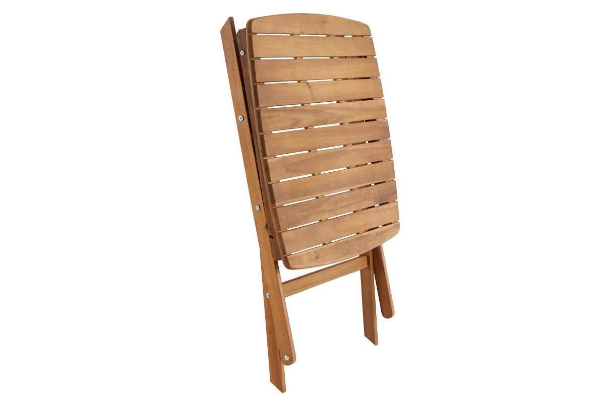 Set aus klappbaren Gartensthlen und Gartentisch aus massivem Akazienholz CANOPEE
