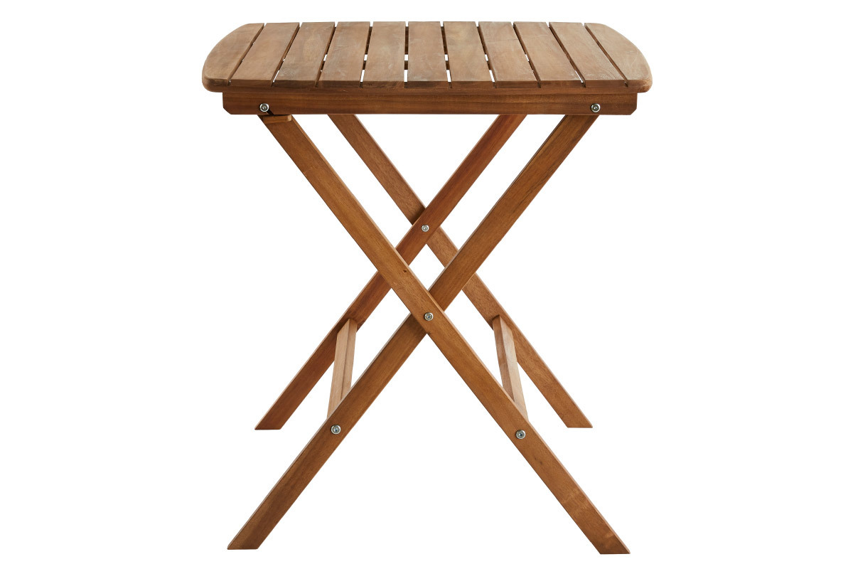 Set aus klappbaren Gartensthlen und Gartentisch aus massivem Akazienholz CANOPEE