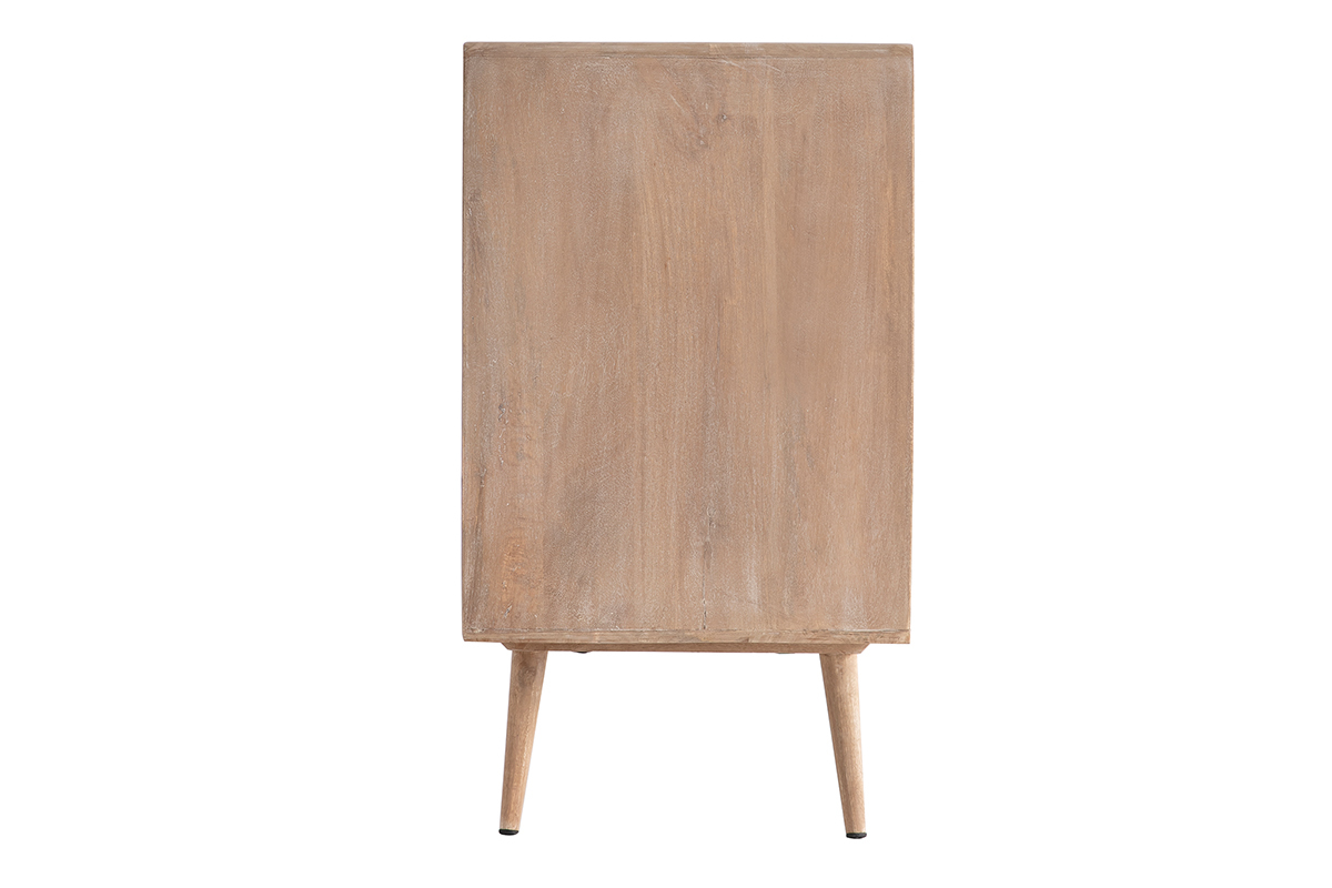Sideboard aus Mangoholz und Rohrgeflecht ACANGE