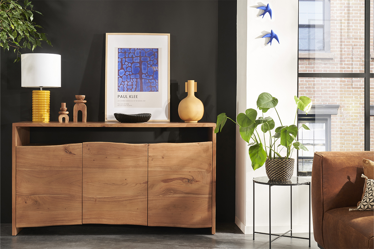 Sideboard aus Massivholz 3 Tren L150 cm BOHEMIAN