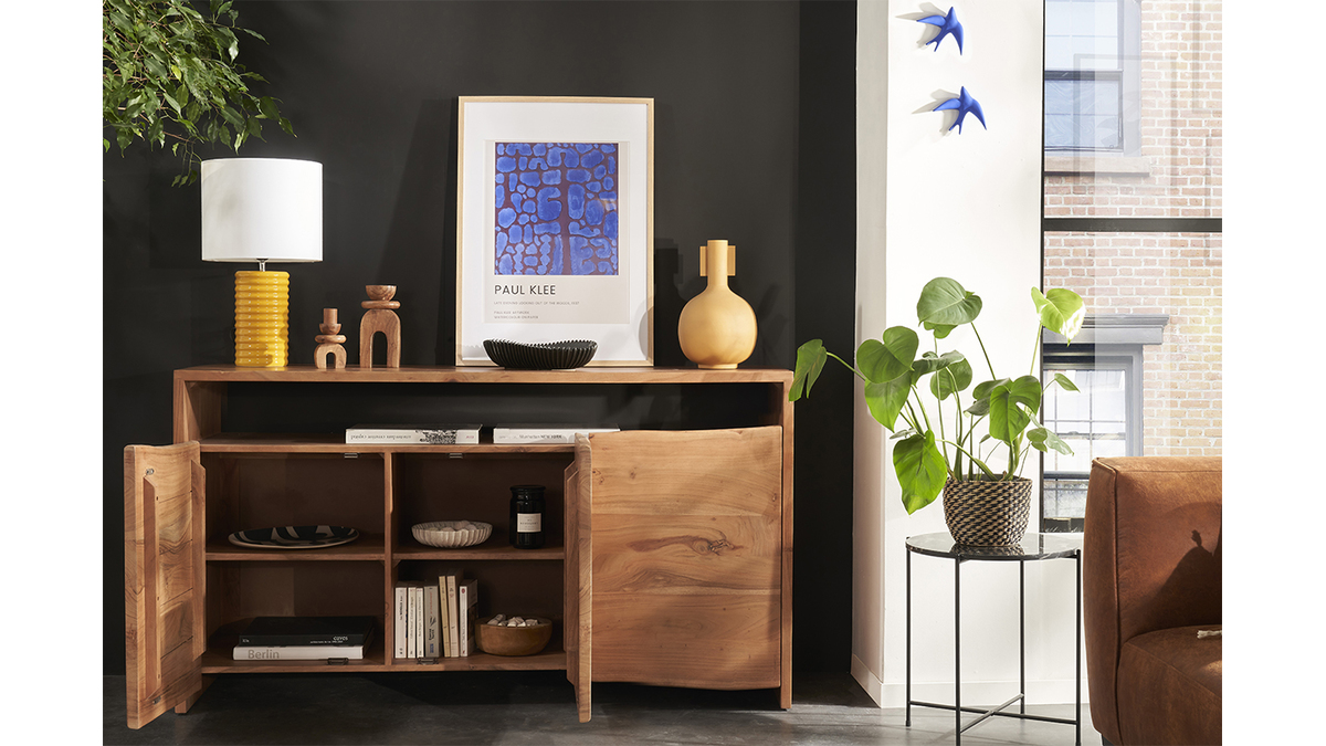 Sideboard aus Massivholz 3 Tren L150 cm BOHEMIAN