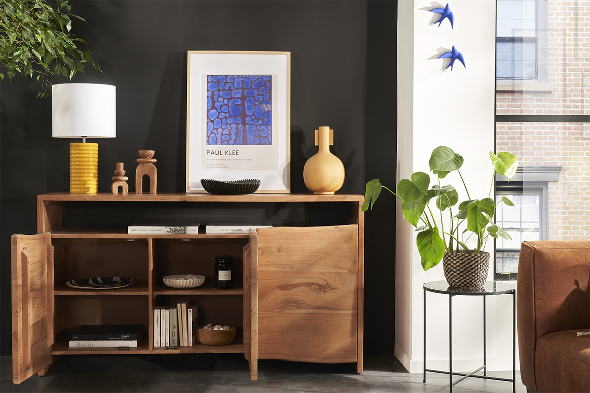 Sideboard aus Massivholz 3 Tren L150 cm BOHEMIAN
