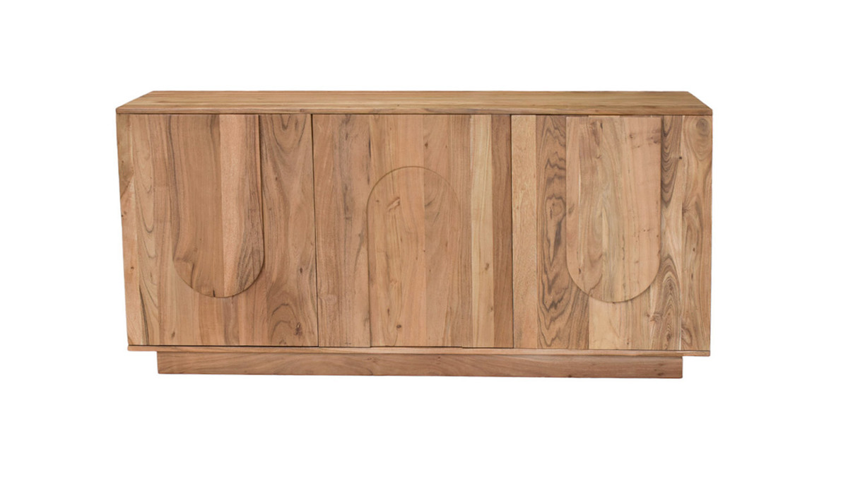 Sideboard aus Massivholz mit Relief 3 Tren B160 cm ARK