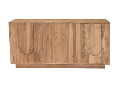 Sideboard aus Massivholz mit Relief 3 Türen B160 cm ARK