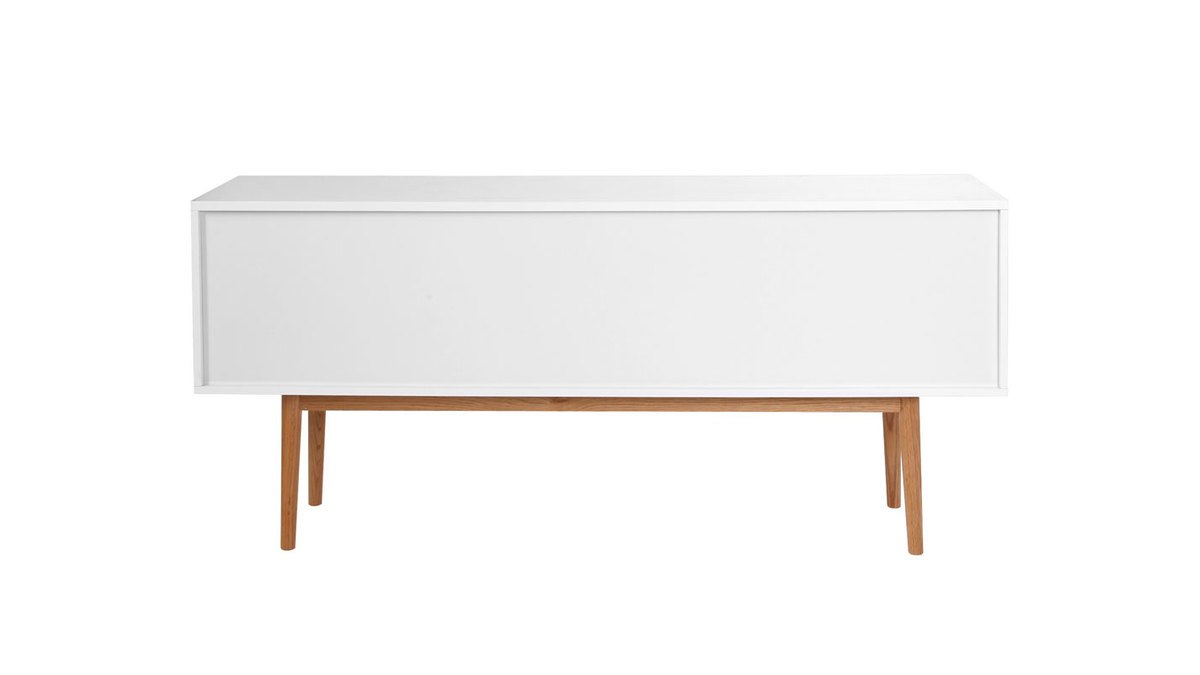 Sideboard GILDA Holz Natur und Wei 2 Tren 2 Schubladen