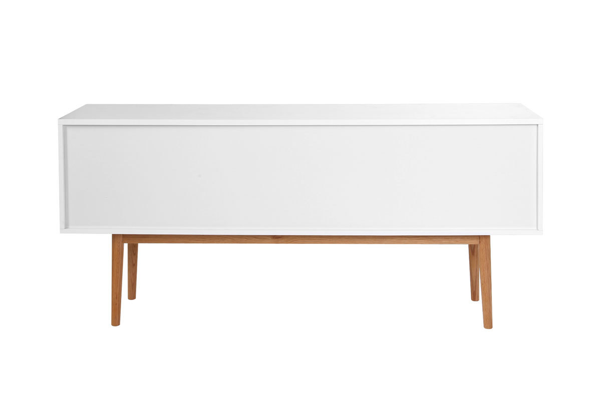 Sideboard GILDA Holz Natur und Wei 2 Tren 2 Schubladen