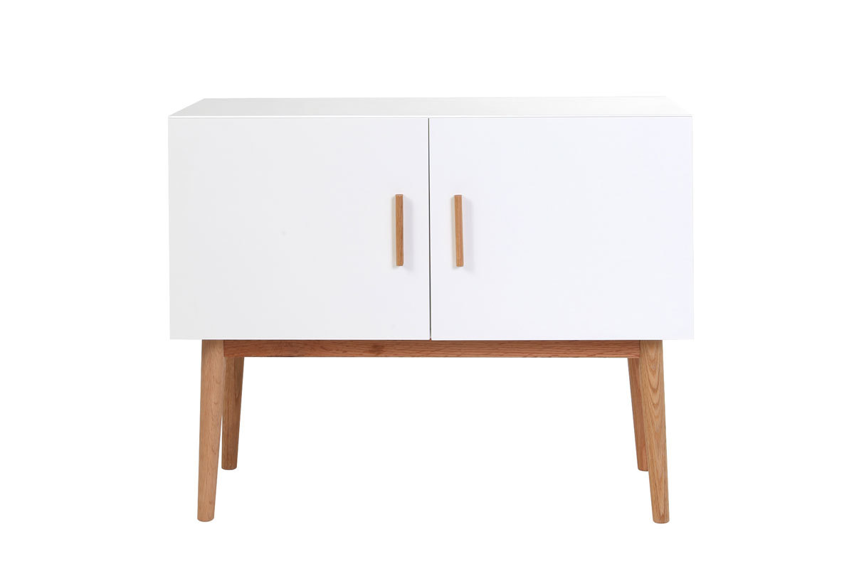 Sideboard GILDA Holz Natur und Wei 2 Tren