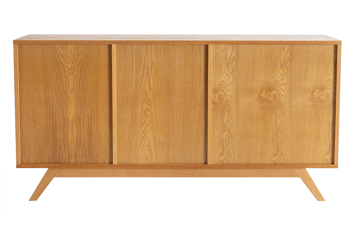 Sideboard HELIA Holz Natur und Wei 2 Tren 4 Schubladen