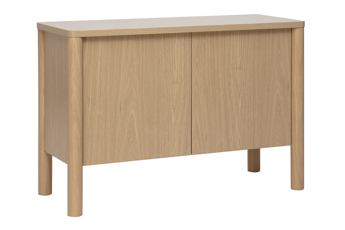 Buffet IZZIE aus hellem Eichenholz, 2 T�ren, 3/4-Ansicht, Ma�e L110 cm.