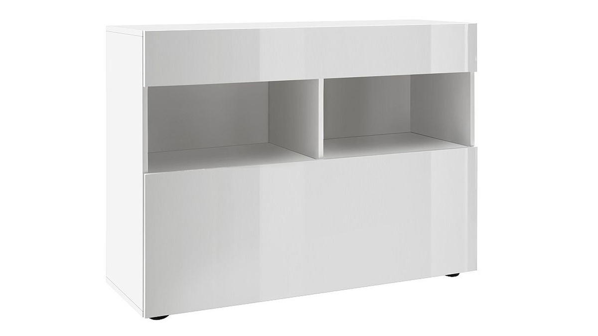 Sideboard in weiem Hochglanzlack B 150 cm POLO