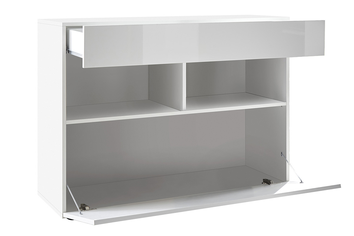 Sideboard in weiem Hochglanzlack B 150 cm POLO