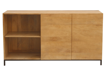 Sideboard Industrie-Stil Mangoholz und Metall YPSTER