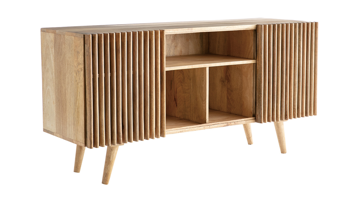 Sideboard mit Schiebetren ALBA aus massivem Mangoholz