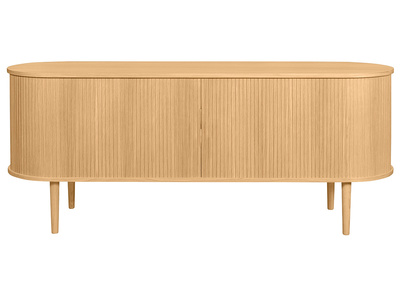 Sideboard mit Schiebetüren aus Eichenfurnier und massiver Eiche B 160 cm EPIC