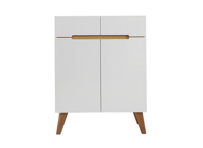 Sideboard Skandinavienstil Weiß und Esche 80 cm MELKA