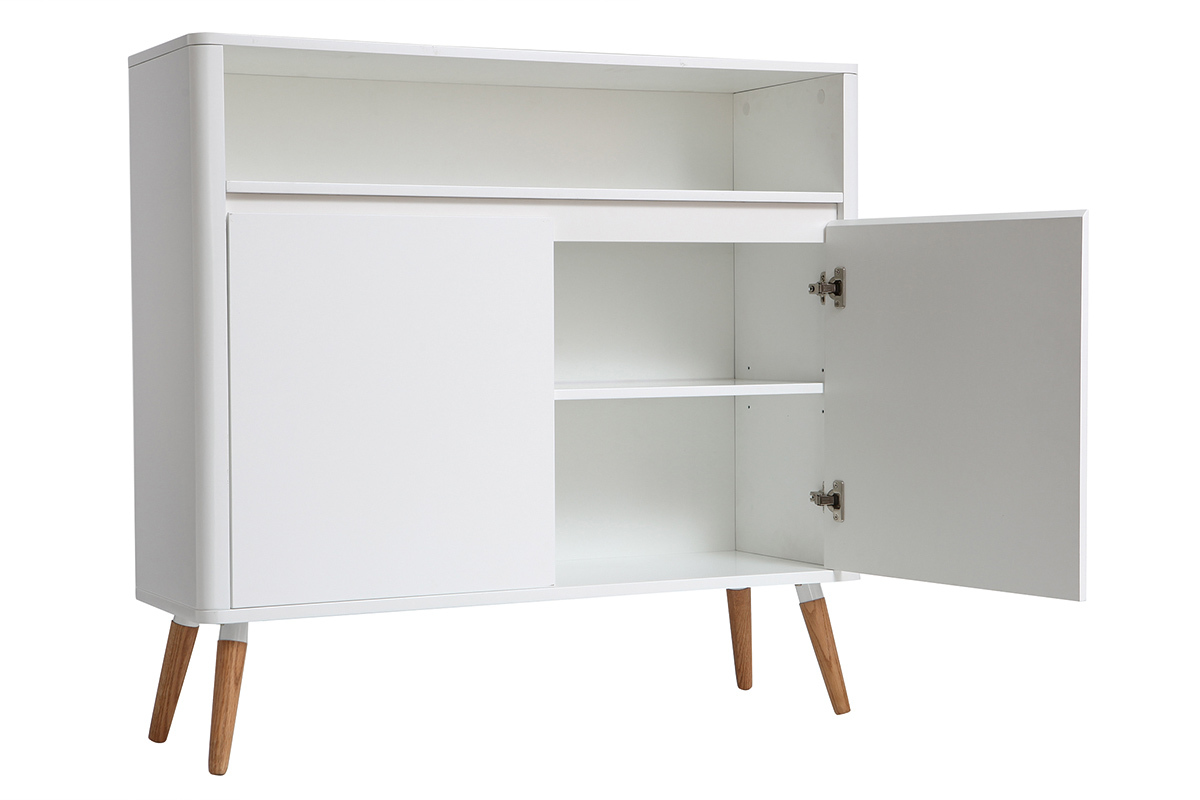 Sideboard skandinavisches Design Wei und Holz TOTEM