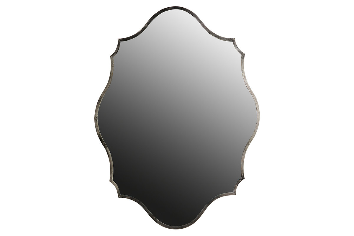 Silberner Messingspiegel 70x94 cm MAJORELLE