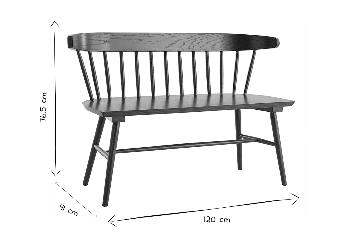 Sitzbank Walnuss L120 cm DARIA