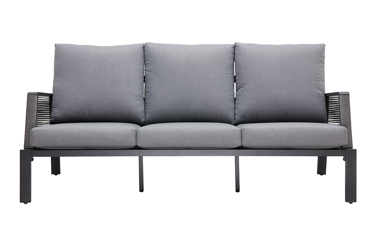 Sitzgarnitur LAGOS aus Aluminium und grauen Schn�ren