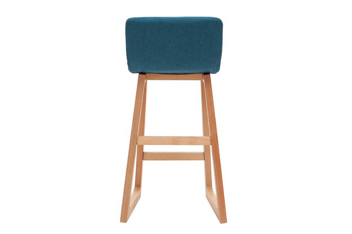 Skandinavische Barhocker in Entenblau, 65 cm hoch (2er-Set) OSAKA