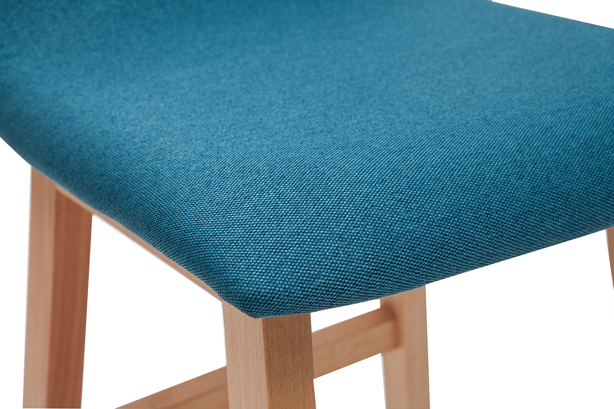 Skandinavische Barhocker in Entenblau, 65 cm hoch (2er-Set) OSAKA