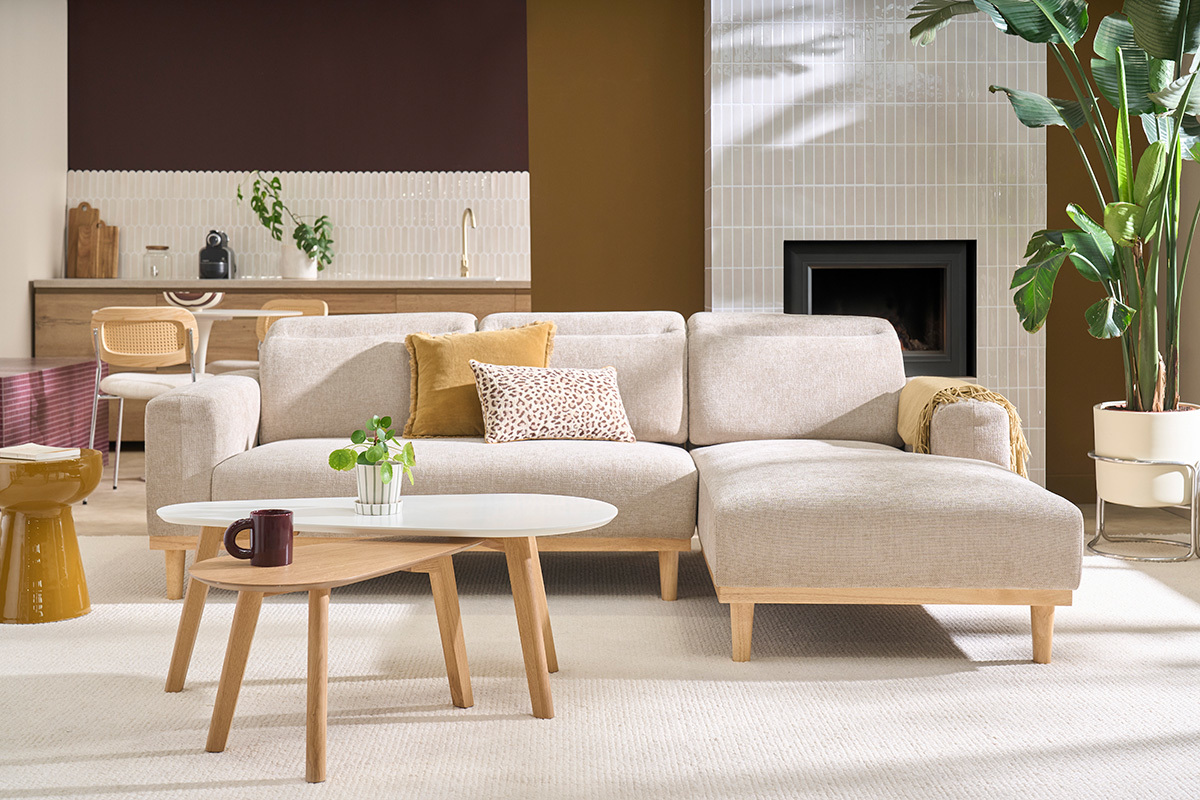 Skandinavische Eiche und wei�e Couchtische (2er-Set) ARTIK