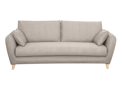 Skandinavische Schlafcouch beige mit Matratze Dicke 10 cm 3-Sitzer CREEP