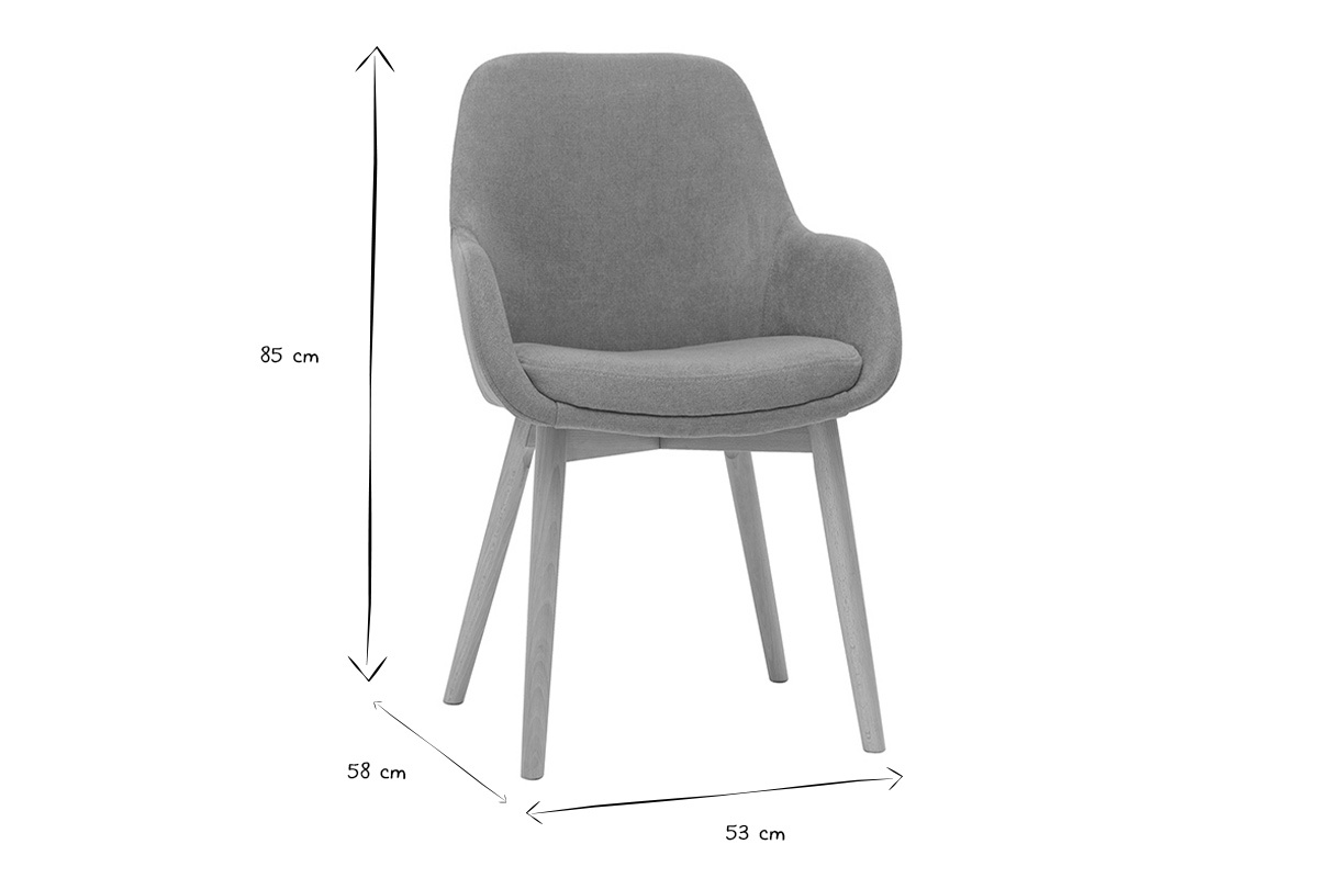 Skandinavische Sessel aus Stoff in senfgelbem Samtoptik und massivem hellem Holz (Set von 2) HOLO