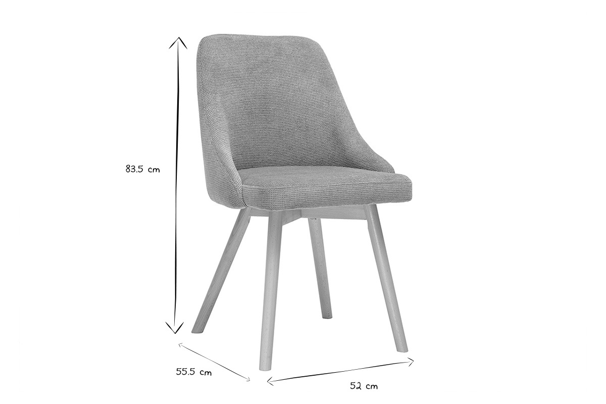 Skandinavische Sthle aus Celadon-grnem Samt-Textur-Stoff und hellem Holz (2er Set) HASTA