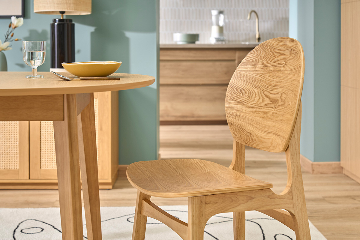 Skandinavische St�hle aus hellem Holz (2er Set) ELTON
