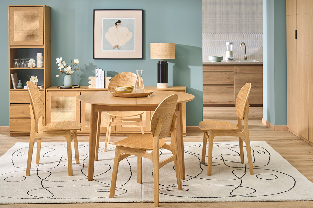 Skandinavische St�hle aus hellem Holz (2er Set) ELTON