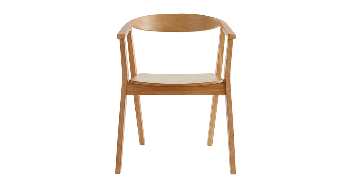 Skandinavische Stühle aus Holz (2er-Set) BAHIA