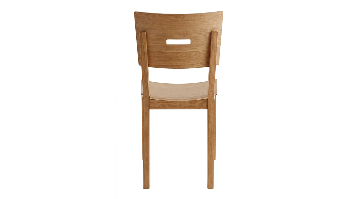 Skandinavische Stühle aus Holzplatten und massiver Eiche (2er-Set) ERA