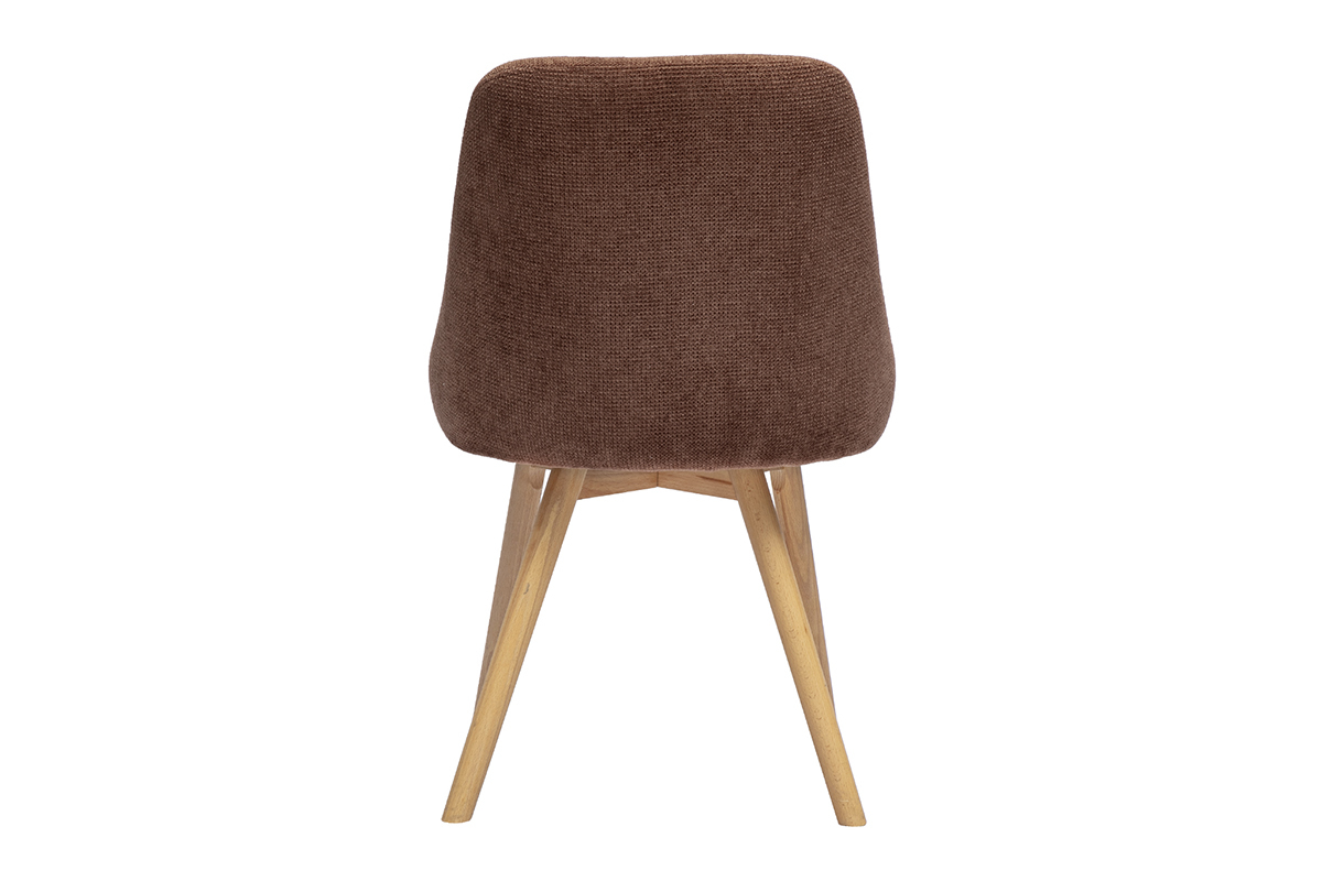 Skandinavische Sthle aus Stoff in verbrannter Erde Effekt und hellem Holz (2er-Set) HASTA