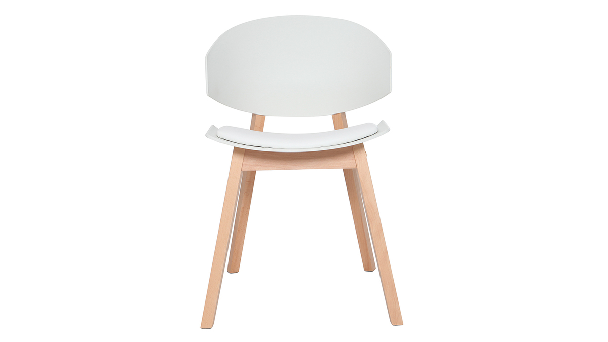 Skandinavische Sthle aus weiem und hellem Holz (2er-Set) BOLEM