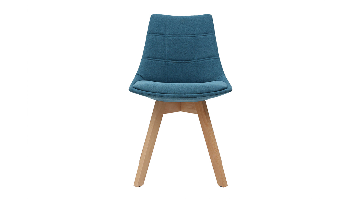 Skandinavische Stühle mit Stoff in Blaugrün (2er-Set) MATILDE