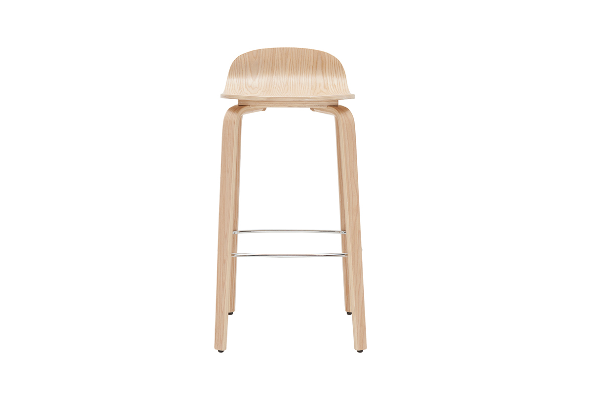 Skandinavischer Barhocker aus Eichenholz (2er-Set) OBRA