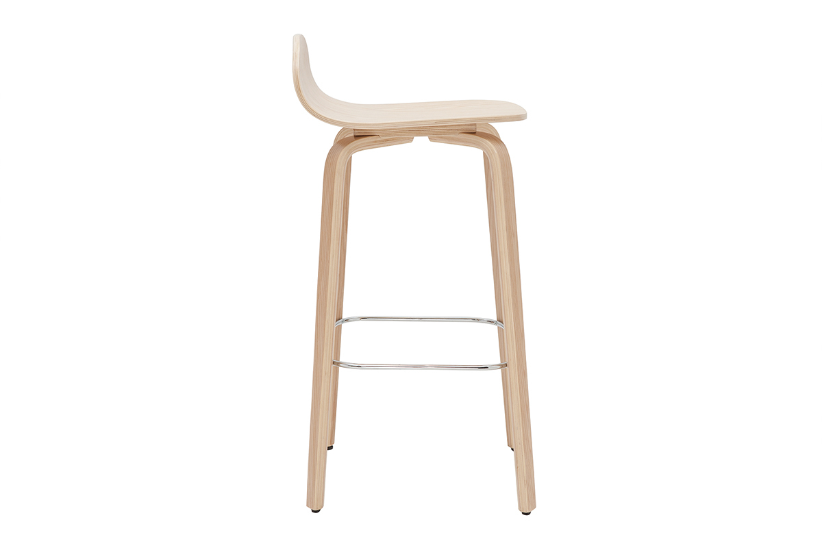 Skandinavischer Barhocker aus Eichenholz (2er-Set) OBRA