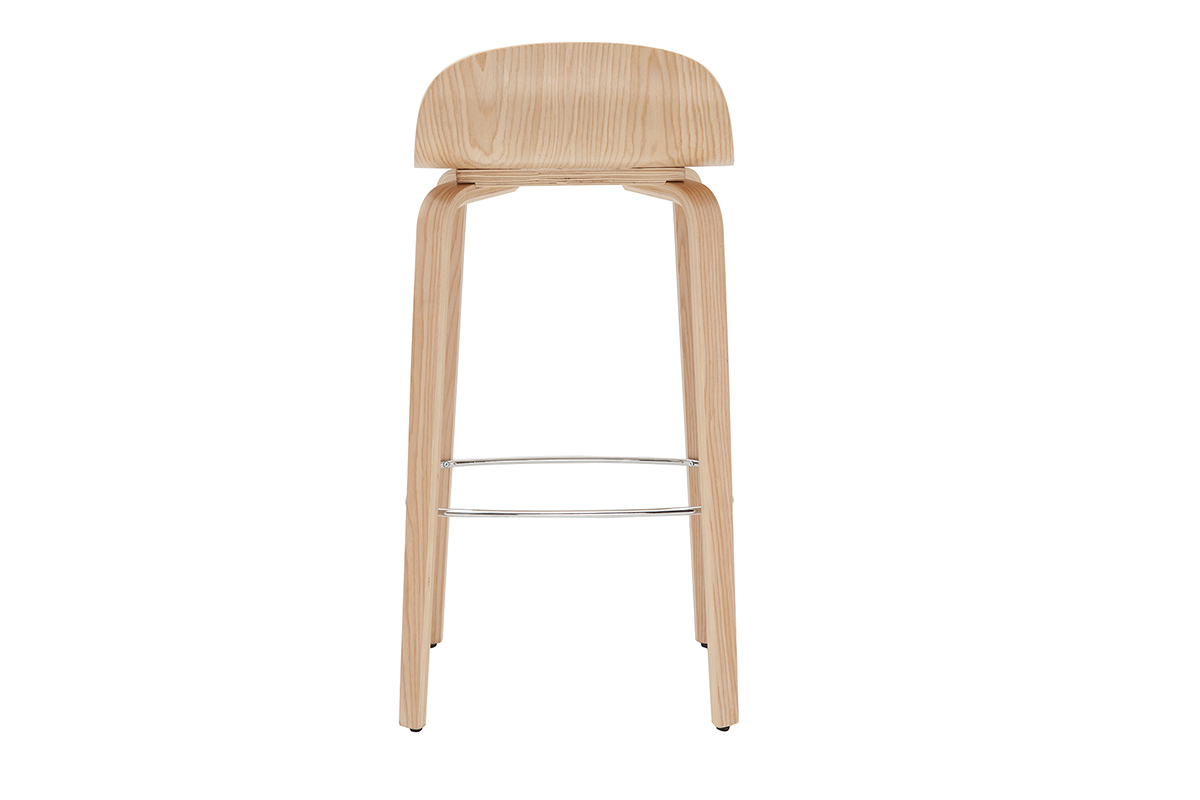 Skandinavischer Barhocker aus Eichenholz (2er-Set) OBRA