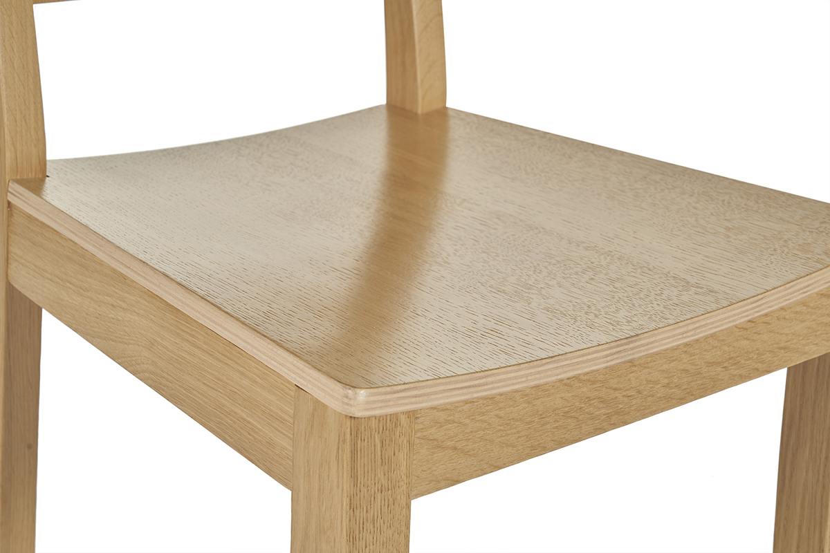 Skandinavischer Barhocker aus Eichenholz H65 cm MELVIL