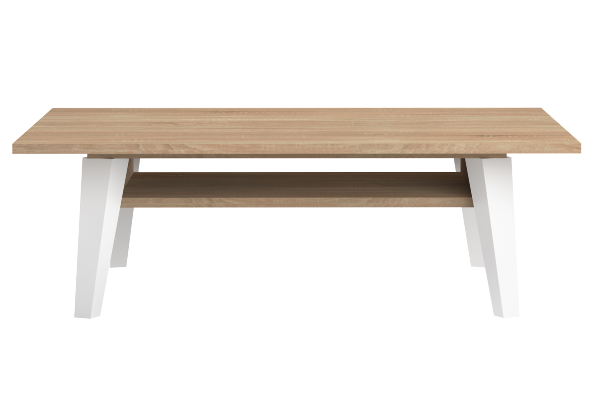 Skandinavischer Couchtisch Holz und Wei� ORIGAMI