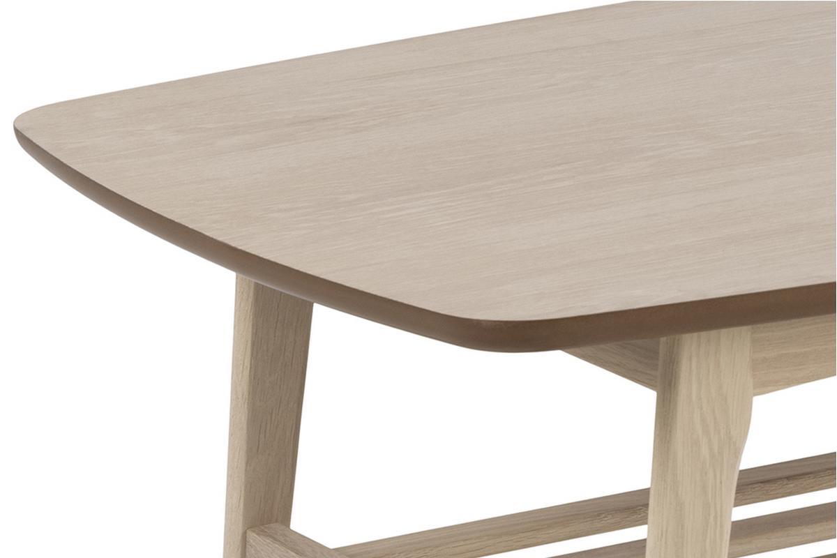 Skandinavischer Couchtisch in heller Eiche B 120 cm JULIANNE