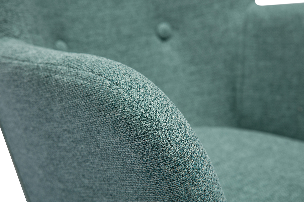 Skandinavischer Kindersessel aus graugrnem Stoff und hellem Holz BABY BRISTOL