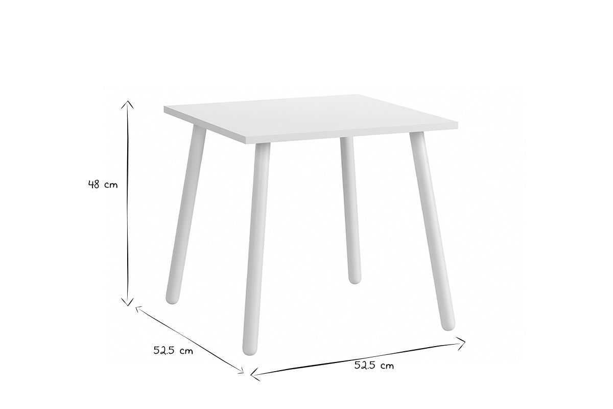 Skandinavischer Kindertisch aus hellem Holz FOXY
